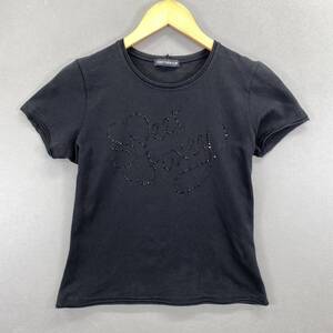 Fg25 〈美品〉 FOXEY NEWYORK フォクシーニューヨーク 半袖Tシャツ トップス ビジュー◎ クルーネック ミニT レディース 女性服