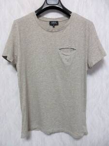 アーペーセー A.P.C. 胸ポケット 半袖 Tシャツ カットソー ベージュ系 XS yg900