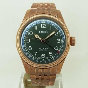 中古オリス【ORIS】01 754 7741 3167-07 8 20 01 ビッグクラウン ブロンズ ポインターデイト グリーン