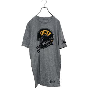 UNDER ARMOUR 半袖 プリントTシャツ S グレー アンダーアーマー スポーツウェア クルーネック 古着卸 アメリカ仕入 a606-6524