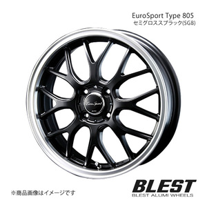 EuroSport Type 805 ノート E12 アルミホイール 1本 【16×6.0J 4-100 +40 セミグロススブラック(SGB)】