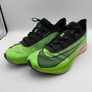 L302 NIKE ナイキ ZOOM FLY 3 AT8240-300 メンズ ランニングシューズ スニーカー US9.5 27.5cm ライトグリーン ブラック