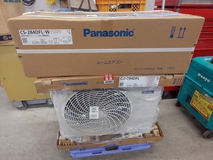 ジャンク品 破損品 Panasonic パナソニック 10畳用 ルームエアコン エオリア 24年製 CS-284DFL-W + CU-284DFL 2個口発送