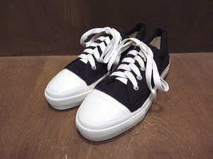 ビンテージ90’s●DEADSTOCK EXOTEモノトーンキャンバススニーカーsize 7●220108s6-m-snk-25cm 1990sデッドストック古靴白×黒