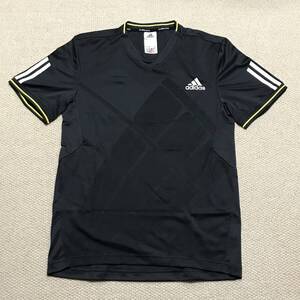 アディダス テニスシャツ チャコールグレー×白 JP(M) 中古