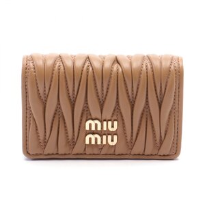 ミュウ ミュウ MATELASSE マテラッセ ブランドオフ Miu Miu レザー カードケース カーフ レディース