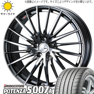 255/30R21 サマータイヤホイールセット アルファード etc (BRIDGESTONE POTENZA S007A & LEONIS FR 5穴 114.3)