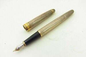 N118-Y33-62◎ MONTBLANC モンブラン MEISTERSTUCK マイスターシュテュック SILVER 925 / ペン先 18K-750 万年筆 現状品③◎