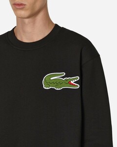 コムデギャルソン Comme des Garcons Lacoste ラコステ Crew スウェット Sweat コム・デ・ギャルソン black 黒 ブラック 新品 L 送料無料