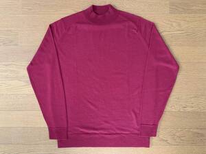 【美品／室内試着のみ】John Smedley ジョン スメドレー 30G ウール モックネック ニット Red Jasper S BEAMS F ビームス F