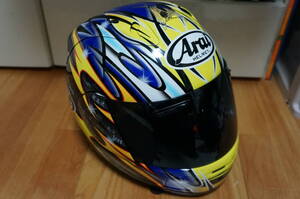 廃版 Arai RAPIDE-SR 青山 博一 選手 レプリカ フルフェイス ヘルメット XLサイズ AOYAMA ラパイドSR 内外装洗浄済み 