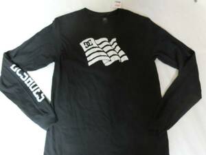 ☆USA購入 【DC SHOES】袖ロゴプリントロングＴシャツUS S BLK☆