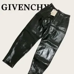 未使用品  GIVENCHY  レザーパンツ  サイズ36  ダークグリーン