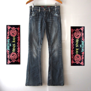 美品　VIENUS JEAN／ヴィーナス ジーン★　USED加工　フレアデニム　27インチ