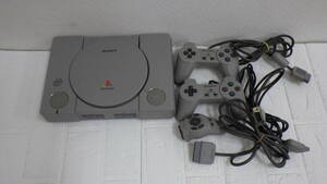 #13448G PlayStation 本体 通電確認済 プレイステーション PS1 SCPH-5500 SONY/ソニー 製造 コントローラー3点 おまとめ 