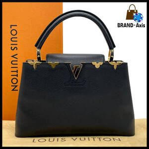 ★【超極美品!!/IC搭載】ルイヴィトン Louis Vuitton モノグラム フラワー カプシーヌ MM ハンドバッグ ブラック レディース M54663★