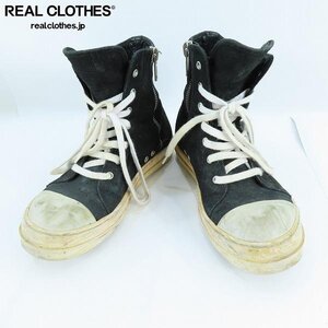 Rick Owens/リックオウエンス RAMONES/ラモーンズ スウェードレザー サイドジップスニーカー 41 /080