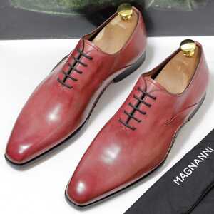 ★極美品★【MAGNANNI】内羽根式プレーントゥ■38/24cm■ダブルオパンケ製法■パティーヌ■マグナーニ