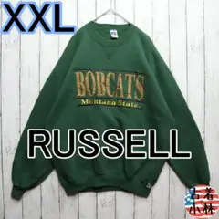 メンズXXL 【美品】90s USA製 ラッセル スウェット 緑 00708