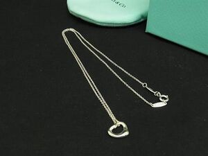 ■極美品■ TIFFANY＆Co ティファニー エルサペレッティ オープンハート SV925 ネックレス アクセサリー シルバー系 AZ4120