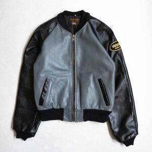 【美品】 VANSON 【TJV オールレザー スタジャン】36 ジャケット ワッペン USA製 バンソン 2412193