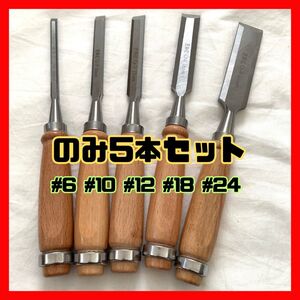 高品質 のみ 鑿 5本セット 木彫り DIY 彫刻 刃物 平刃 日曜大工 面取り 木工 ノミ