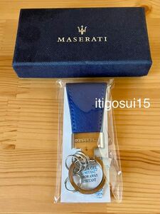 ★【未使用】マセラティMASERATI★キーホルダー 青 キーリング★ノベルティ