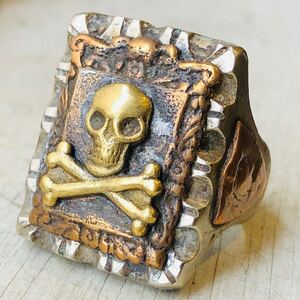 50s Vintage Skull Mexican Biker Ring ビンテージ　メキシカン　バイカー　リング　メキシコ　ロカビリー スカル　