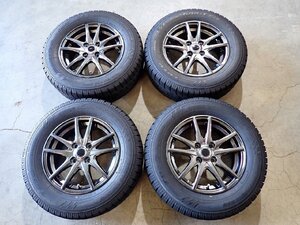 YS10566【送料無料185/70R14】ヤリス ヴィッツフィット アクアなどに TOYO 中古スタッドレスセット ★14×5.5J 100/4H ET43★