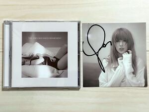 直筆サイン入り Taylor Swift 「The Tortured Poets Department」CDアルバム アートカード テイラースウィフト TTPD Hand Signed Photo