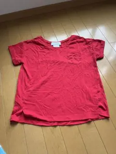 チャオパニック　シンプルTシャツ　胸ポケット　赤