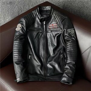 高級製品★ レザージャケット レトロ 本革 革ジャン コート メンズファッション ジャンパー ア S～6XL