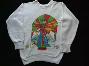 1960s Vintage / Peter Max / PISCES うお座 染み込みプリント スエットシャツ　難あり ビンテージ中古品 ピーターマックス