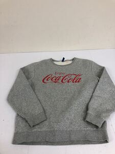 送料無料★H&M DIVIDED cocacola コカコーラ★裏起毛　スウェットトレーナー　スウェットシャツ★メンズ　S/M #61224sNj118