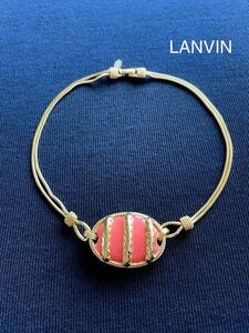 レア＊LANVIN ランバン ヴィンテージ ネックレス チョーカー 2連チェーン ゴールドカラー