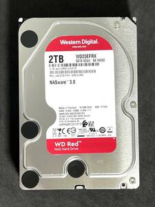 【送料無料】　★ 2TB ★　WD Red / WD20EFRX　【使用時間：1181ｈ】 2020年製　良品　Western Digital RED　3.5インチ内蔵HDD SATA　