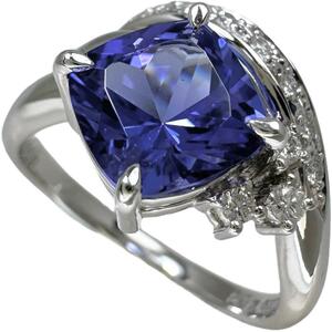 13号TASAKI/タサキ タンザナイト 2.03ct ダイヤモンド 0.10ct リング・指輪 Pt900プラチナ 6.6g レディース