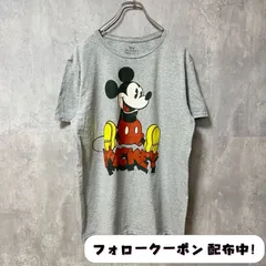 古着 used　Disney　ディズニー　半袖プリントＴシャツ　グレー　Mickey　ミッキー　キャラクター