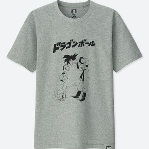 希少★ ユニクロ 悟空 フリーザ Tシャツ Lサイズ グレー ドラゴンボール ナメック星 週刊 少年ジャンプ 50周年 50th DB 新品