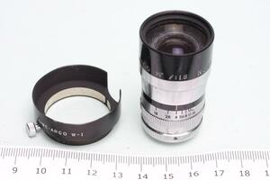 ※ 明るい 大口径 アルコ Dマウント 1/4 inch 6.5mm f1.8 W-1 金属フード付 Arco aa0677