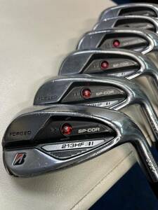 ★①中古　ブリヂストン　ツアーB 213HFアイアン6本セット（6〜Pw 48°）純正カーボンシャフト　BS50i【S】