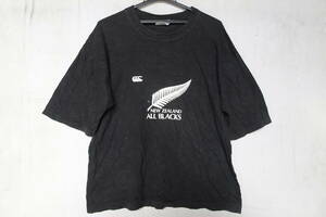 CANTERBURY OF NEW ZEALAND/カンタベリー/半袖Tシャツ/ロゴプリント/ALL BLACKS/ラグビー/オーバーサイズ/黒/ブラック/Mサイズ(9/9R)