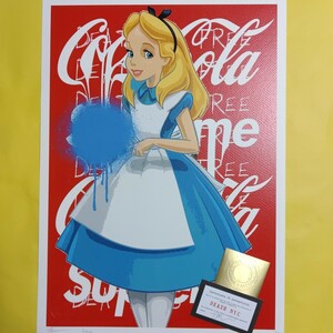 DEATH NYC 世界限定100枚 アートポスター　アリス　不思議の国のアリス　ALICE　Coca-Cola　コカコーラ　ディズマランド Banksy バンクシー