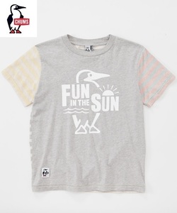 CHUMS Fun In The Sun Border T-Shirt Crazy チャムス ファン イン ザ サン ボーダー Tシャツ（メンズ）クレイジー CH01-1108／XL／LL