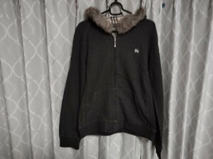 BURBERRY BLACK LABEL フードパーカー グレー サイズ2 F-1