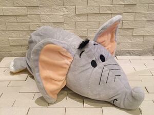 美品　フーディー式ぬいぐるみ　リバーシブル　象　ゾウ　猿　サル　着ぐるみ