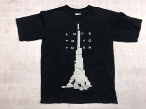 アンビル ANVIL製 LOVE TOKYO TOWER 東京タワー スーベニア お土産 半袖Tシャツ カットソー レディース 黒