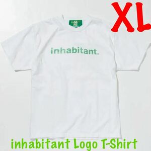 inhabitant インハビタント 【Logo T-Shirt】 ロゴTシャツ【XL】ヘビーコットン 半袖Tシャツ ホワイト ボックスロゴ S/S Tee【新品未開封】
