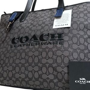 1円～【未使用タグ付き】現行品 コーチ COACH リーグ トートバッグ ビジネスバッグ ショルダーバッグ A4 2way レザー メンズ レディース