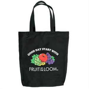 FRUIT OF THE LOOM　フルーツオブザルーム　キャンバス トートバッグ　（ブラック）　フルーツ柄